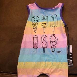 NWT rags ice cream stripe rags romper